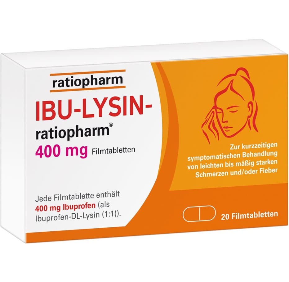 Ibu- Lysin ratiopharm 400 mg 20 Filmtabletten